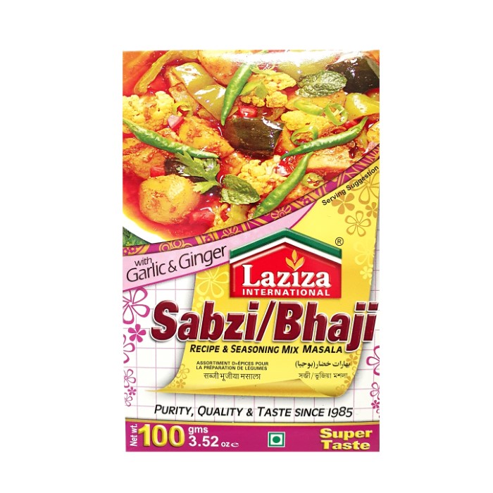Laziza Sabzi Bhaji Masala 100g – Perfect Spice Blend for Vegetable Dishes My Store