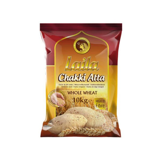 Laila Chakki Atta Flour 10kg – Premium Stone-Ground Whole Wheat My Store