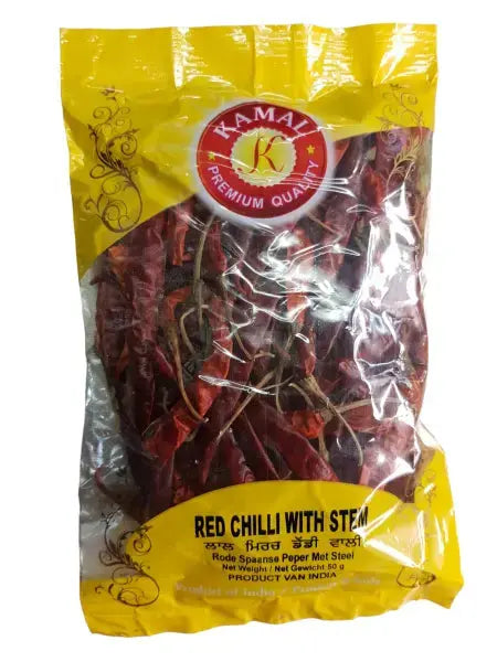 Dried Red Chili With Stem – Whole Lal Mirch (50g / 200g) Asian Food Store - Toko