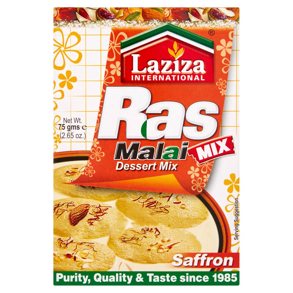 Laziza Saffron Ras Malai Mix 75g – Premium Dessert with Rich Aroma
